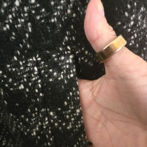 J. Crews Collection Wool Blend Houndstooth Zip Up Academia Lady Jacket Size 12 - Picture 5 of 8